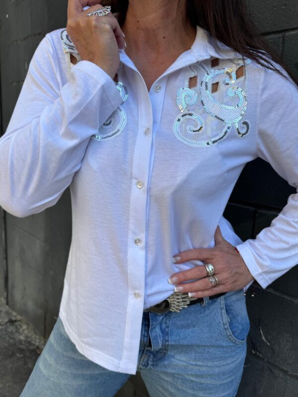 Camisa Charretera Calada