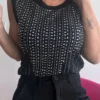 Remera Shine Grid