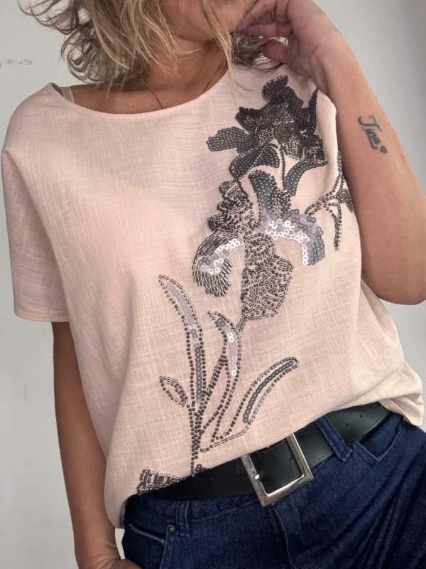 Remera Orquídea Shine