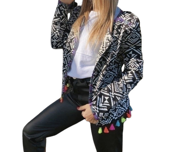 Chaqueta Incaica Flecos Multicolo