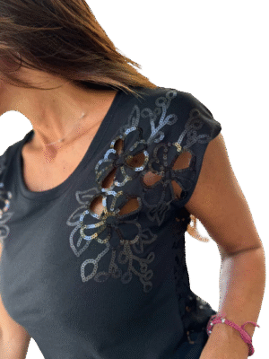 Remera Black Blossom
