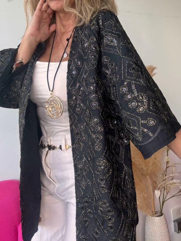 Kimono Ébano & Marfil