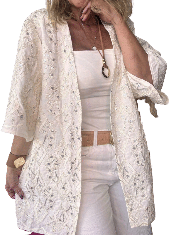 Kimono Ébano & Marfil