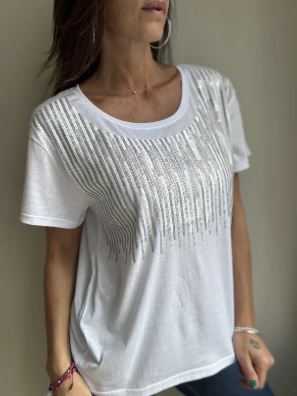 2 x Remera Talle Amplio - LLUVIA CANUTILLOS(7, Blanco) (1) Remera LLUVIA