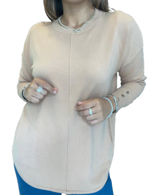 Sweater Líneas Nude