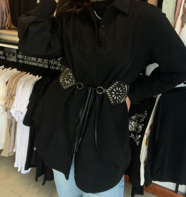 Camisa Vestido Noir Chic